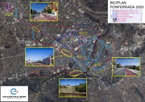 Plano Biciplan Ponferrada 2020